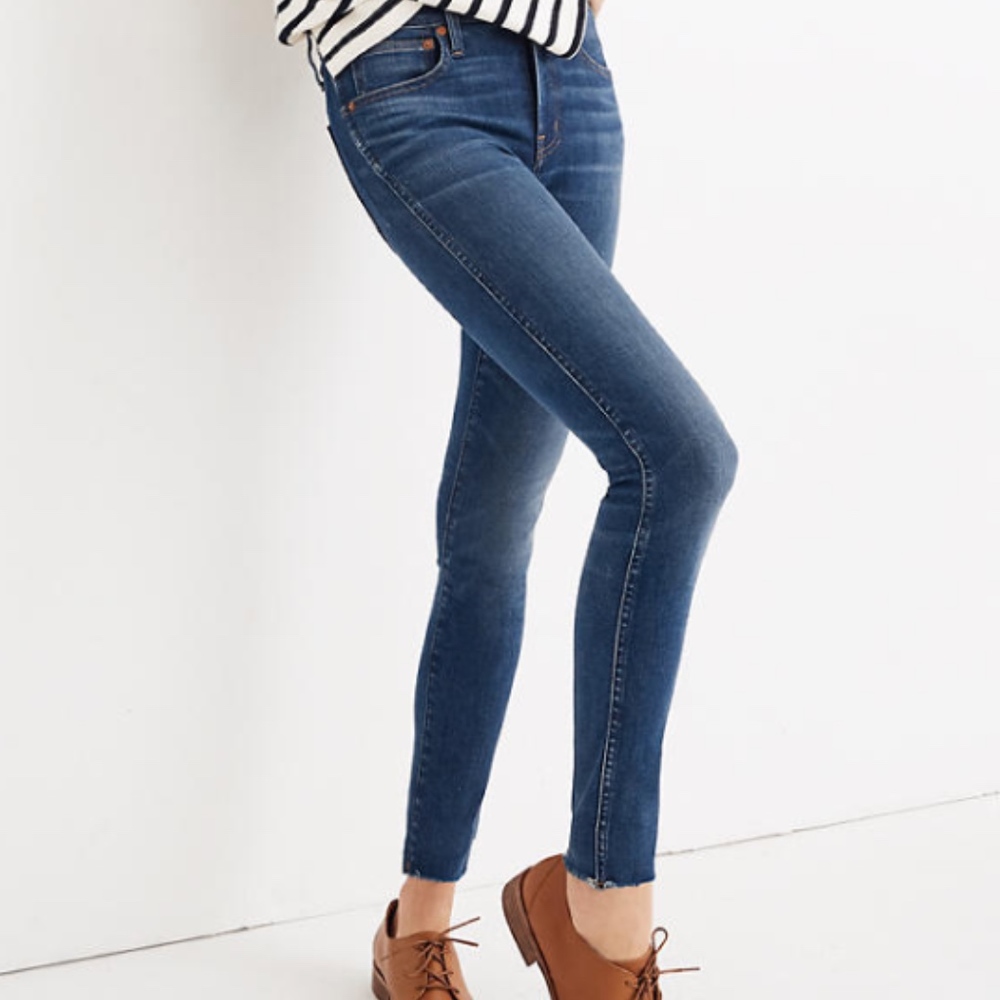 Madewell Mid-Rise Skinny Paloma Wash Raw Edge 26P